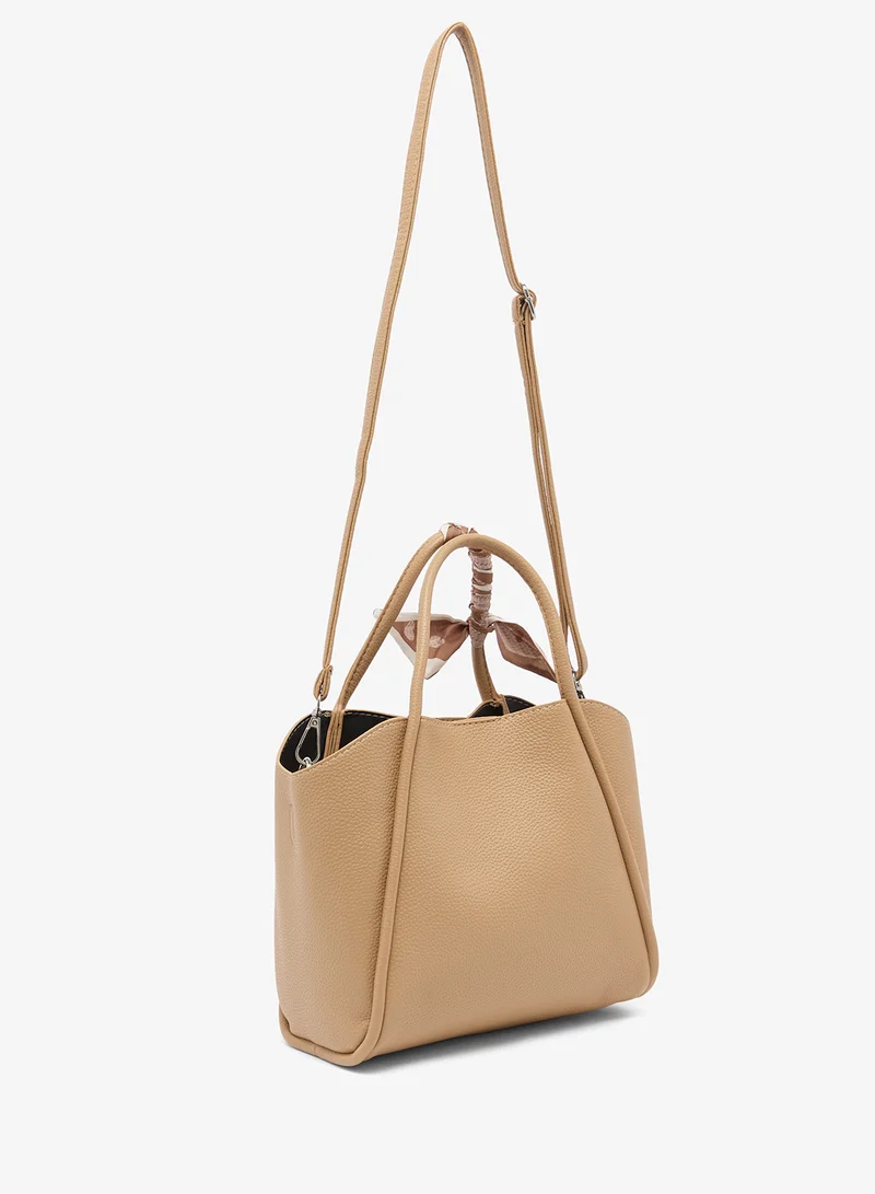 ايلا Structured Satchel Bag With Scarf